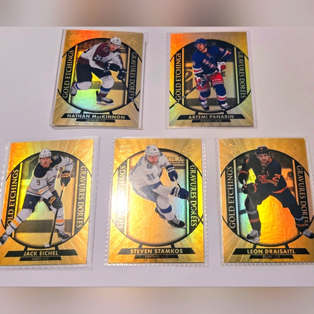 Upper Deck 2020-2021 Gold Etchings Tim Hortons NHL Cards Nathan MacKinnon 🏒🔥🔥